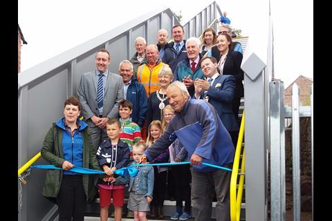 A replacement footbridge which Story Contracting installed over the West Coast Main Line at Gilwilly in Penrith in a £1·1m project was officially opened on July 28.